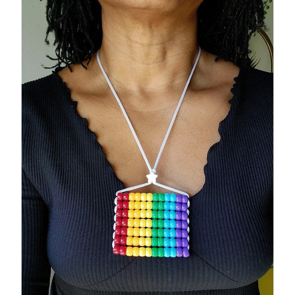 Gay Pride Necklace /‎ Car  mirror dangler.